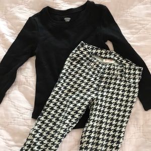 Old Navy Matching Sets - Cat & Jack black & white pants with black Old Navy Old Navy Matching Sets - Cat & Jack black & white pants with black Old Navy